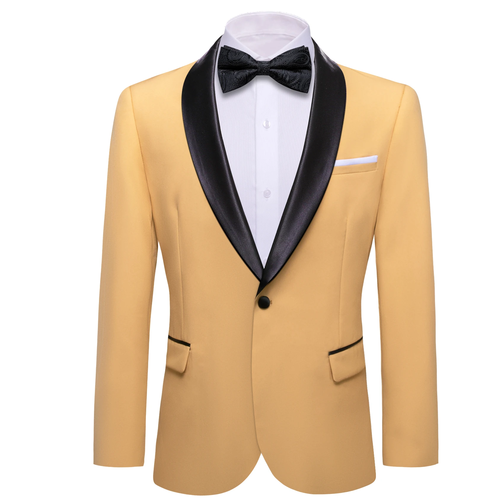 Boutique Blazer for Men Male Suits Solid Silk Gold Beige Pink Black Green Orange Business Dress Casual Suits Tuxedos Barry.Wang