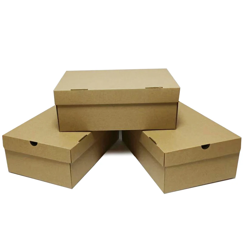 10Pack Multi-size Kraft Paper Shoes Boxes Handmade Package Big size Gift Box Wigs Blank 3-layer 9size Corrugated Box