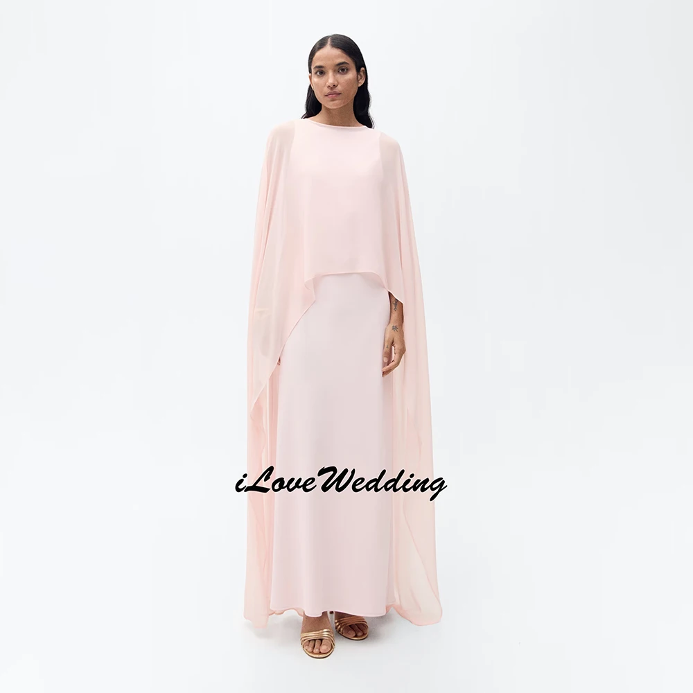 

Crew Neck Sleeveless Prom Dress with Cape Saudi Modest Wedding Guest Dresses Customized Evening Dress for Special Occasion 2026