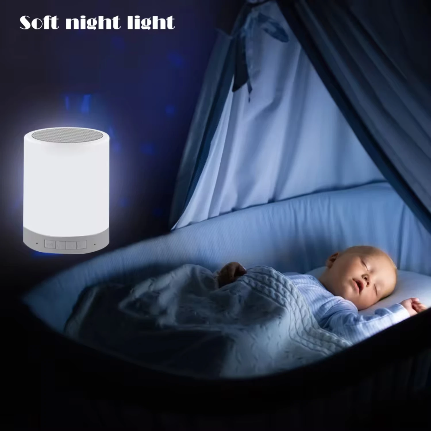 Nieuwe Nachtkastje Lamp Draadloze Bluetooth Speaker Nachtlampje Draagbare Aux Sd/Tf Party Light Indoor Sfeer Geschenklamp