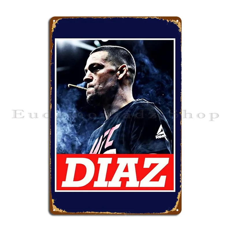 Nate Diaz Metal Plaque Poster Classic Designer Wall Cave Cinema Custom Tin Sign Poster