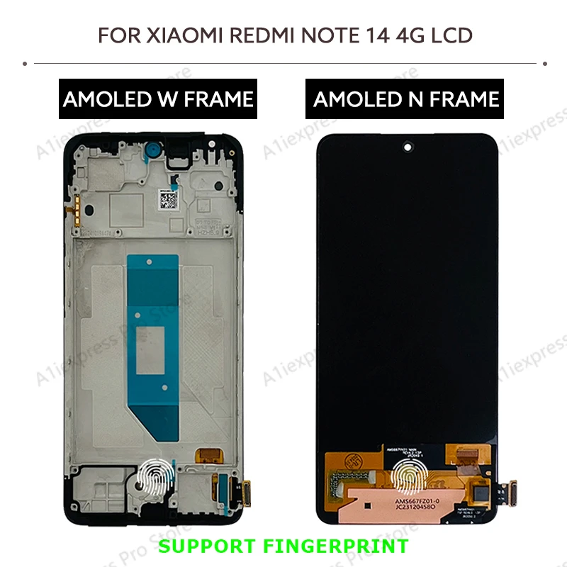 Wyświetlacz AMOLED LCD do Xiaomi Redmi Note 14 4G 24117RN76G 24117RN76O 24117RN76E Ekran Dotykowy Digitizer Zestaw Części LCD — zdjęcie produktu 6