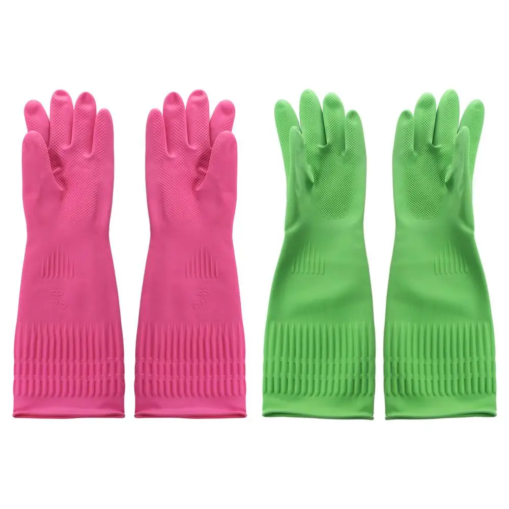 

Durable Elastic Protective Waterproof Kitchen Repeatable Household Cleaning Tool Cleaning Gloves Rubber Gloves