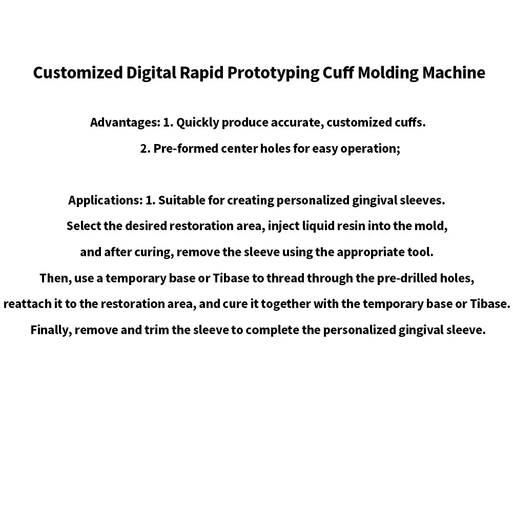 1Pcs Digital Rapid Gingival Cuff Molder Implant Personalized Soft Tissue Molding Tool Universal Abutment Socket Implant