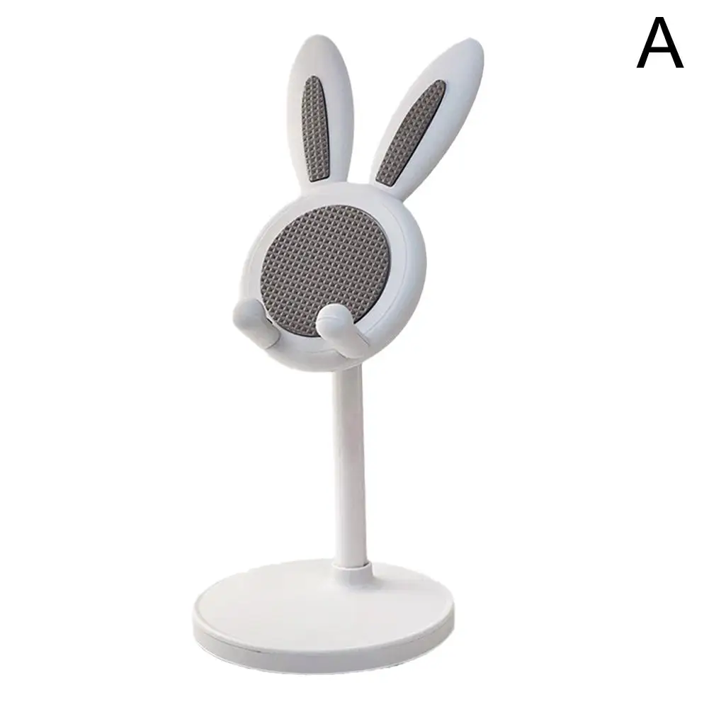 

Cute Rabbit Desktop Phone Stand Adjustable Liftable Lazy Bracket for Selfie Video Watching