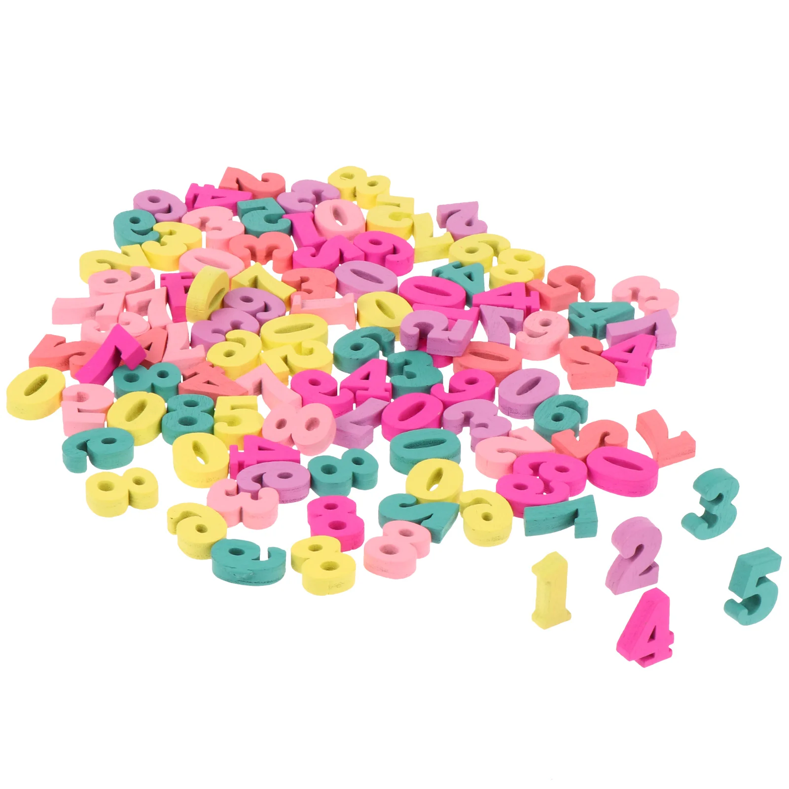 100 pièces de bijoux à bricoler soi-même, pièces en bois, ornements artisanaux, décorations colorées, jouets éducatifs Montessori, accessoires en bois faits à la main