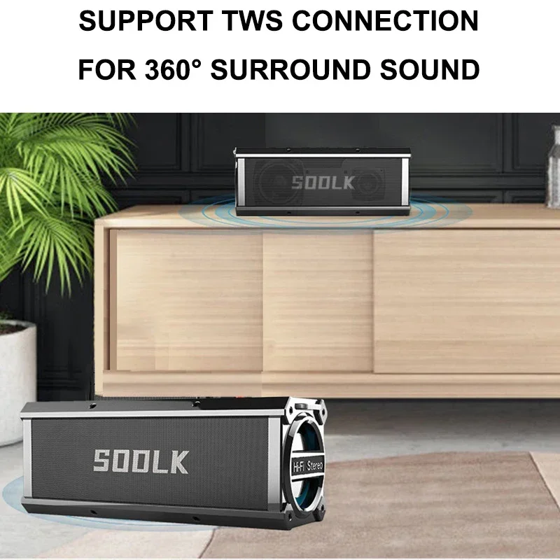 

120W Speaker Subwoofer Portable Wireless DSP Sound TWS Stereo Audio Support EQ Mode With 2 Units Microphones Remote Control