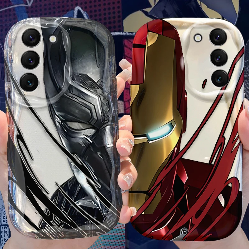 

Чехол Iron Man Black Panther для Samsung Galaxy S25 S24 S23 S22 S21 Ultra Plus S20 FE A73 A72 A71 A56 A55 A54 5G A52 A51 4G Cover