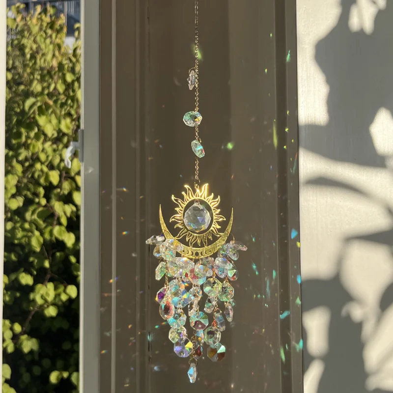 Garden Light Collection Jewelry Devil's Eye Sun Moon Crystal Sun Catcher Wind Bell