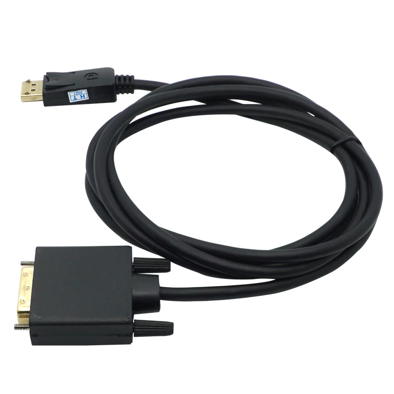 DP to DVI Cable Gold Pluged DisplayPort to 24+1 DVI-D Male/Male Adapter DP to DVI Converter For PC DVD HDVT 1.8M