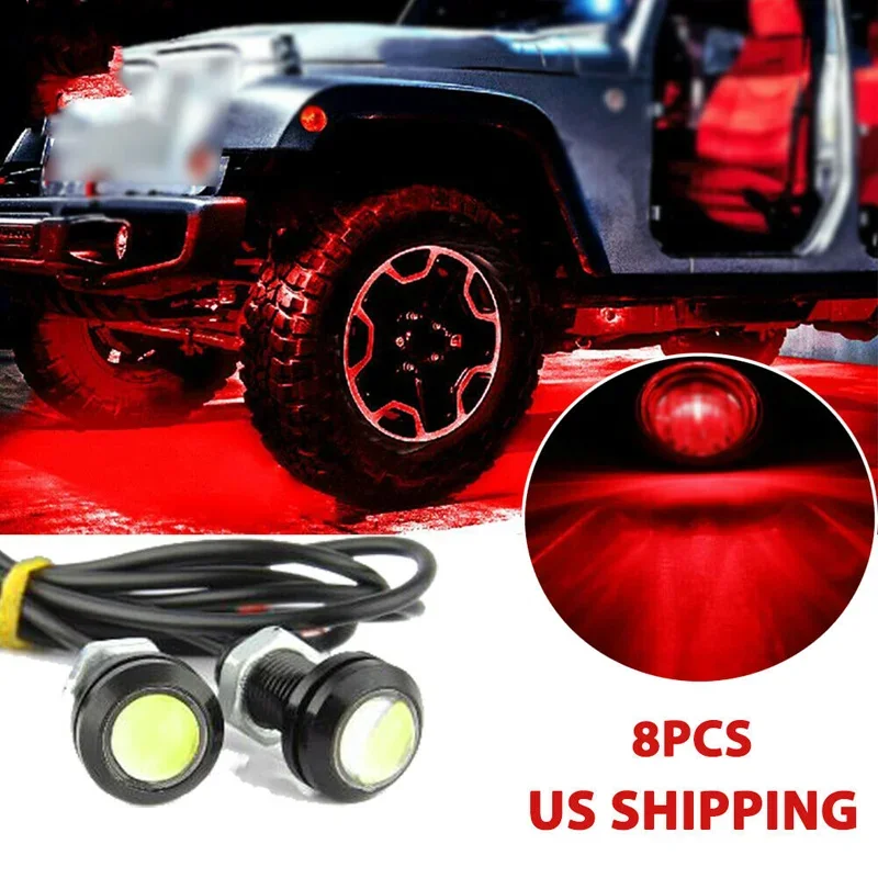 4x Red 12V LED Rock Lights For Pick Up Truck Jeep SUV ATV Under-Carriage Light ford ranger chevy colorado f150 truck accessories