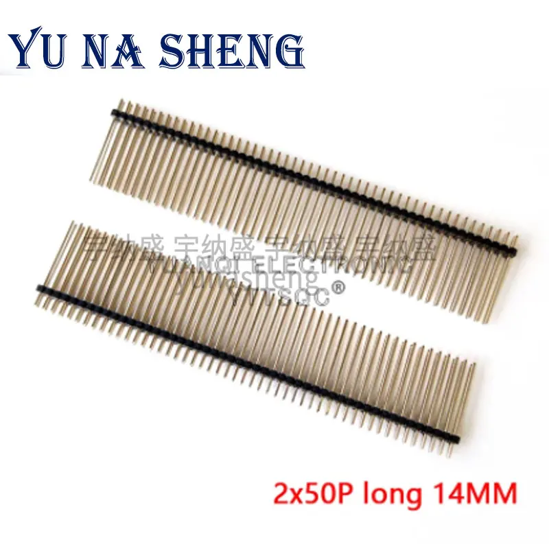 1.27mm 1.27 Single Double Row Male 1X40P 2*50P Breakaway PCB Board Pin Header Long 11mm 12mm 14MM Connector Strip Pinheader