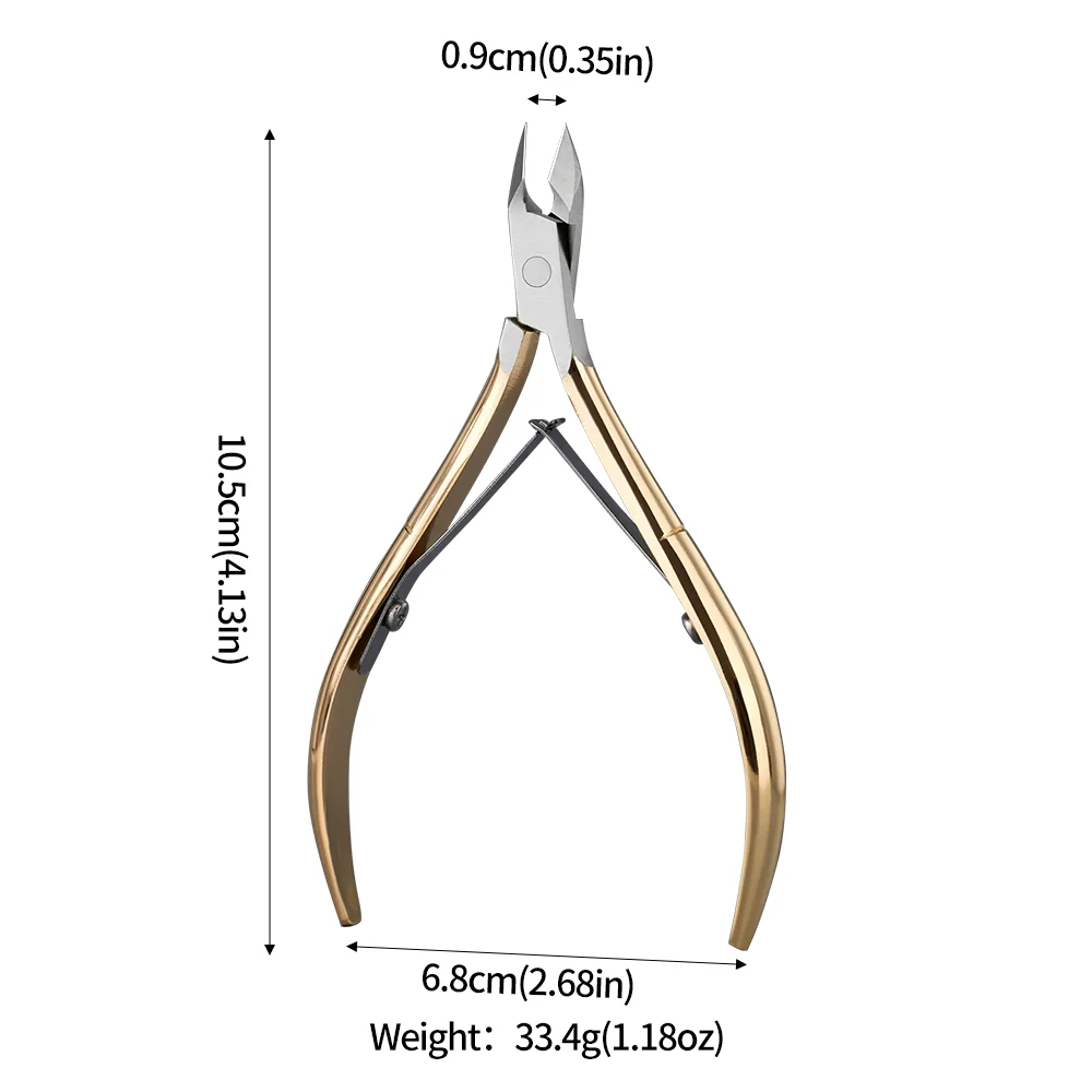 1 個ステンレス鋼ネイルアートキューティクルはさみゴールド/シルバー/カラフルなクリッパー角質リムーバーマニキュアペディキュアイーグルくちばしプライヤー