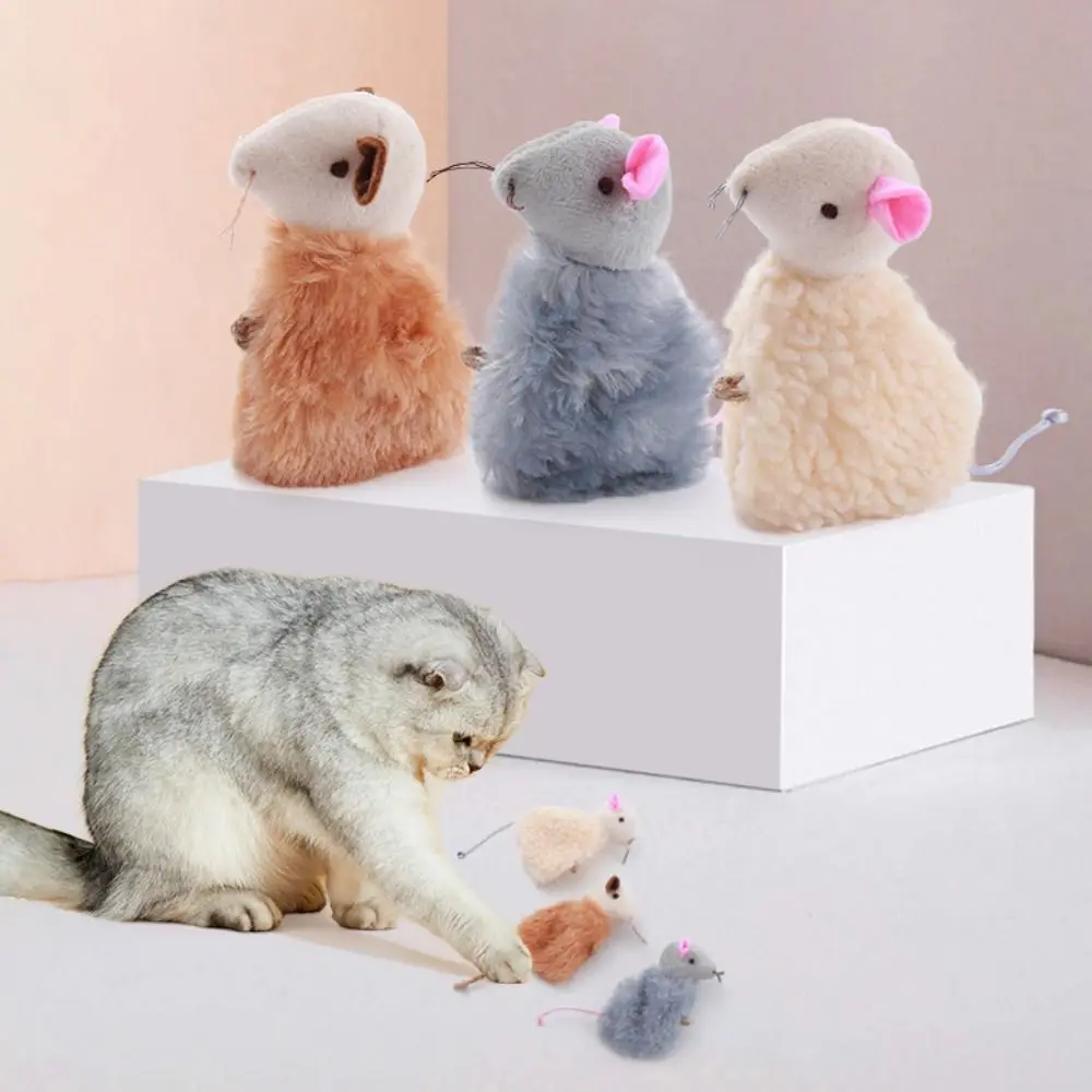 

Simulation Plush Mouse Cat Toy Bite Resistant Wear Resistant Cat Mice Toy with Catnip Realistic Cat False Mouse Toy