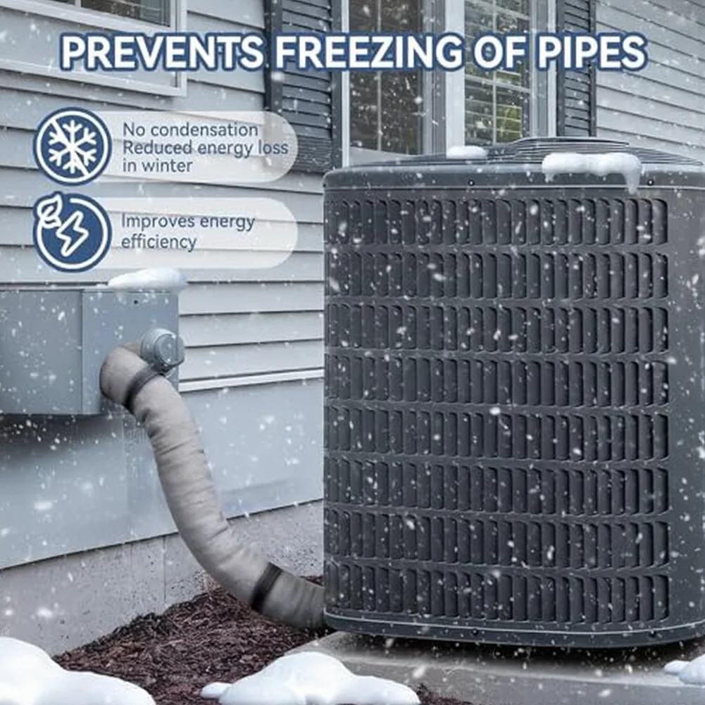 Oxford Cloth Pipeline Protective Cover for Outdoor Use Compatible with AC Hoses and Water Pipes Easy Fit Design