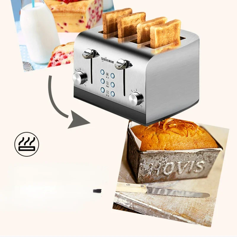 Toaster Home Use and Commercial Use Hotel Roast Toast Toaster 4 Sandwich Breakfast Тостор Для Бутербродов Tostadora De Pan