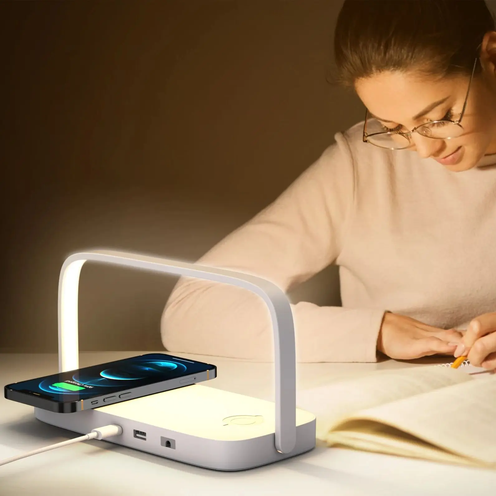 Wireless Charging Station, 3 in 1 Charging Station, Night Light, iPhone 12/13/14/15 Pro/13 Mini/13 Pro Max/12 pro, AirPods