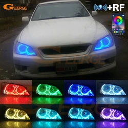 For Lexus IS200 IS300 IS 200 300 Toyota Altezza RF Remote BT App Multi Color Ultra Bright RGB LED Angel Eyes Kit Halo Rings