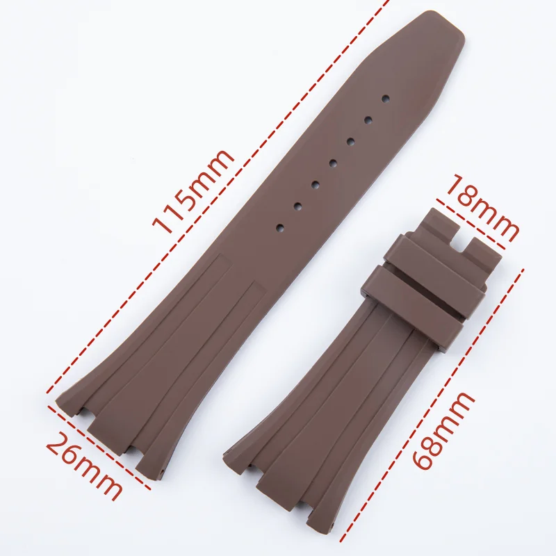 Soft Rubber Watchband 26mm For AP Strap For Audemars Piguet Wristband 15400 15500 26331 3.5mm End Link Bracelet Watch Band Wrist