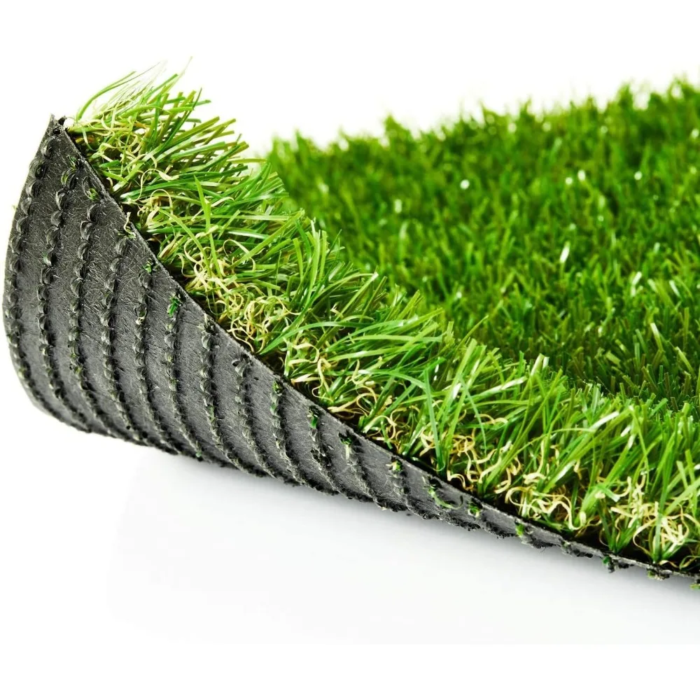 

Artificial Grass 4' X 6' Outdoor Rug, 1.38" Realistic Thick Turf, Rubber Backed with Drainage Holes, Customized Sizes