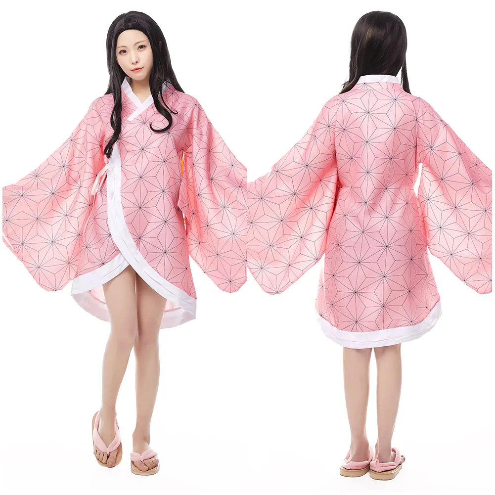 Kamado Nezuko Cosplay Costume Kimono Coat