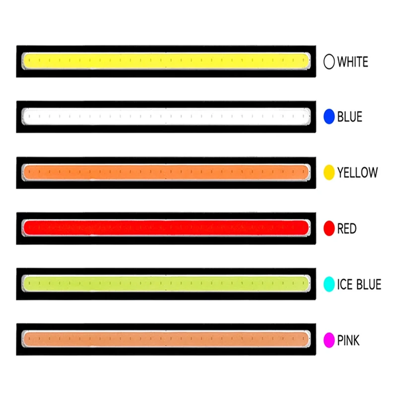 2Pcs 17cm Waterproof Led Cob Light Stripe Ultra-thin High-brightness LED Daytime Running Lights 12V Decorative Lighting