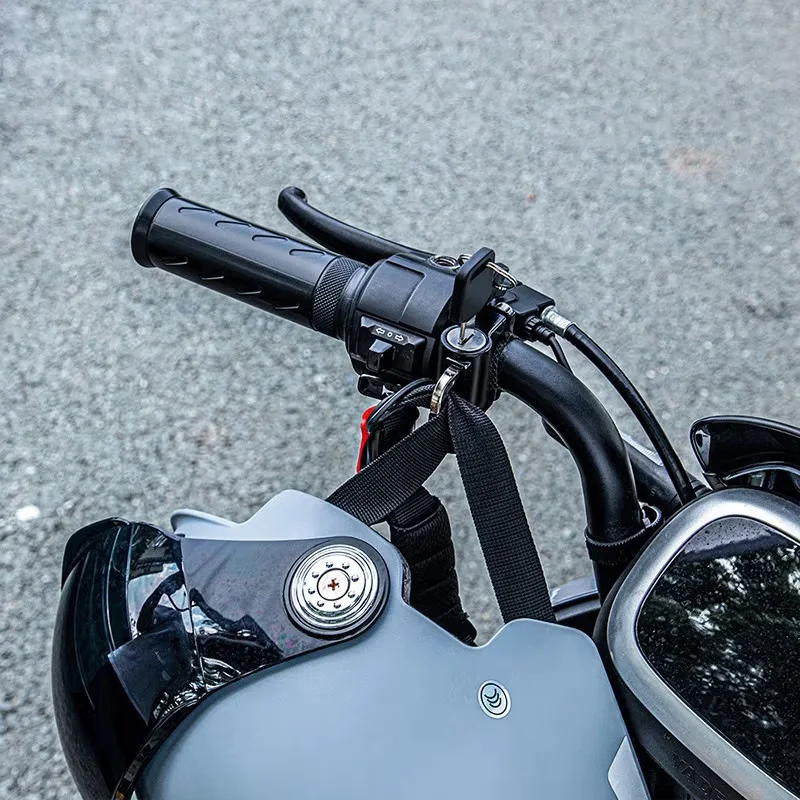 Trava Universal para Capacete de Motocicleta, Trava de Segurança Portátil Antifurto para Guidão de 22-28mm, Acessórios para Moto