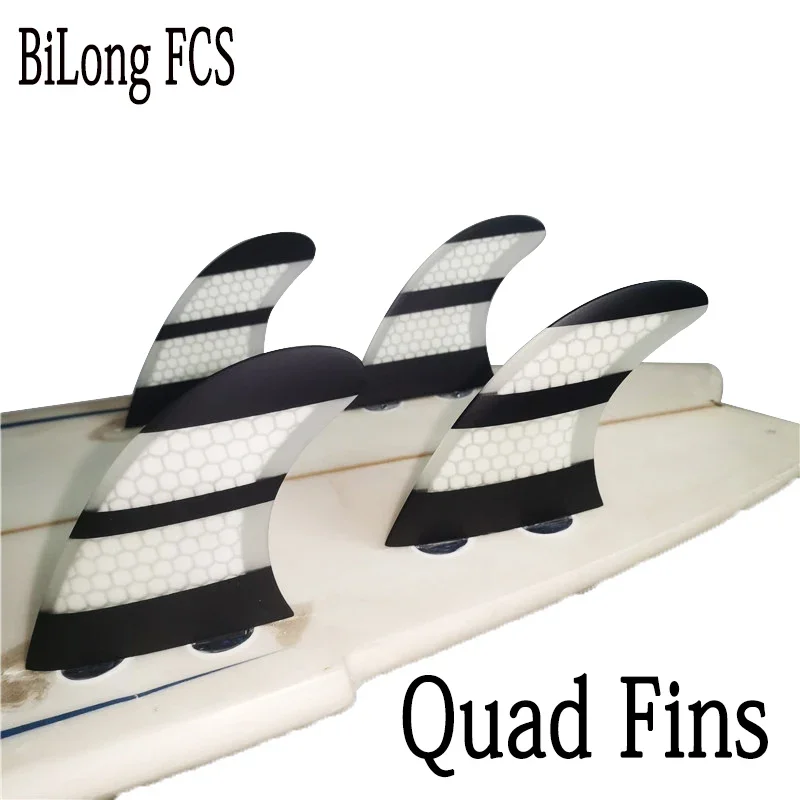 BiLong FCS Quad Fin a Set Surfboard Fins Side quillas S/M/L-size Glass Fiber Surf Fin Surfing boogie board Surfboards