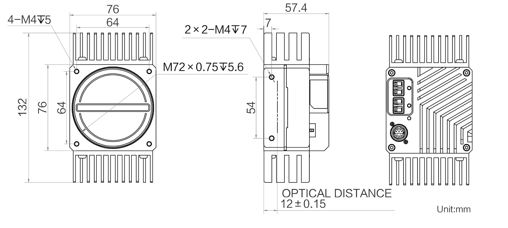 كاميرا XOF عالية السرعة 8K وصلة كاميرا صناعية CMOS أحادية الخط