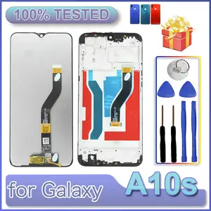 Bilashmart BackShell LCD Samsung Galaxy A10s A107F LCD Display Touch Screen Digitizer Samsung A10s A107M A107F/DS Phone LCD with Frame