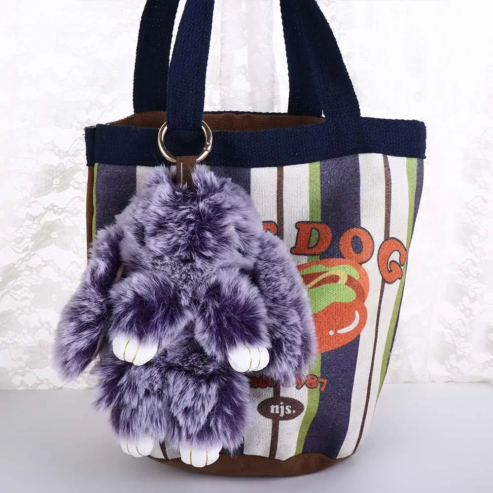 

Car Pendant Key Ring Jewelry Ornament Bunny Keyring Bunny Keychain Fluffy Doll Rabbit Fur Keychain