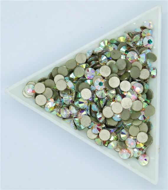 TOP Glitter Gold AB Crystal Nail Art Rhinestones Decorations SS3-SS50 Non Hot Fix FlatBack Strass Sewing&Fabric Garment