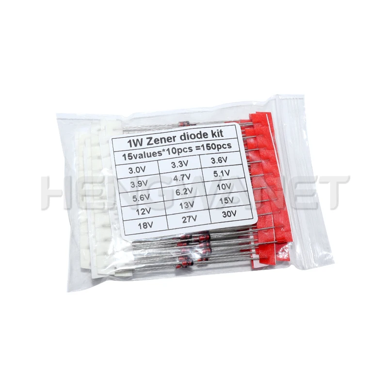 1W Zener diode kit 15values*10pcs=150PCS DO-41 3V-30V component diy kit