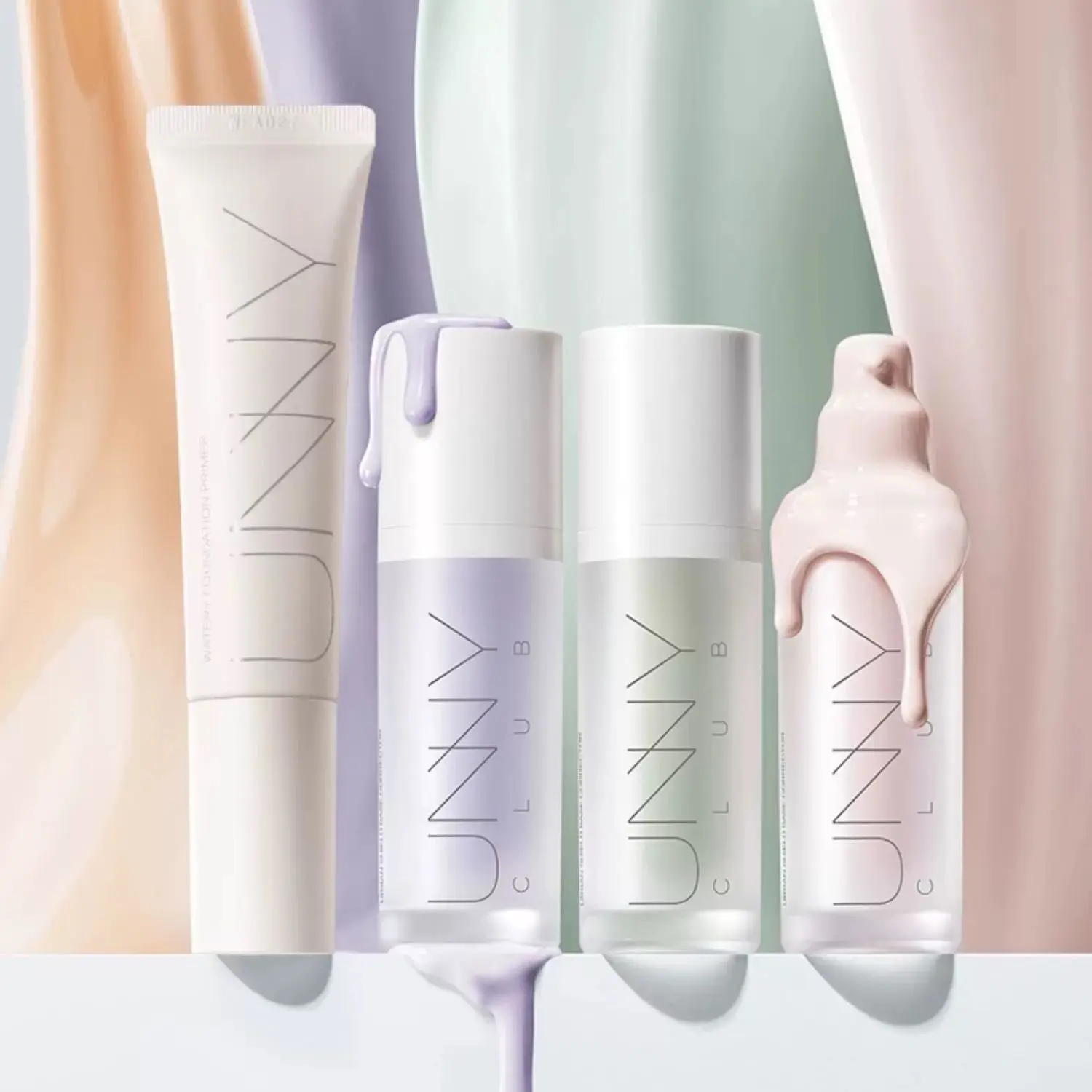 Unny Isolating Makeup Front Cream Sunscreen Concealer Three-in-One Pore Minimizing Long-Lasting Purple Face Cream for Women