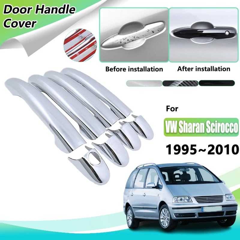 Chrom-Türgriff für Volkswagen VW Sharan Scirocco 1995–2010 2006 2007, vorne und hinten rechts links, Außentürgriff-Zubehör