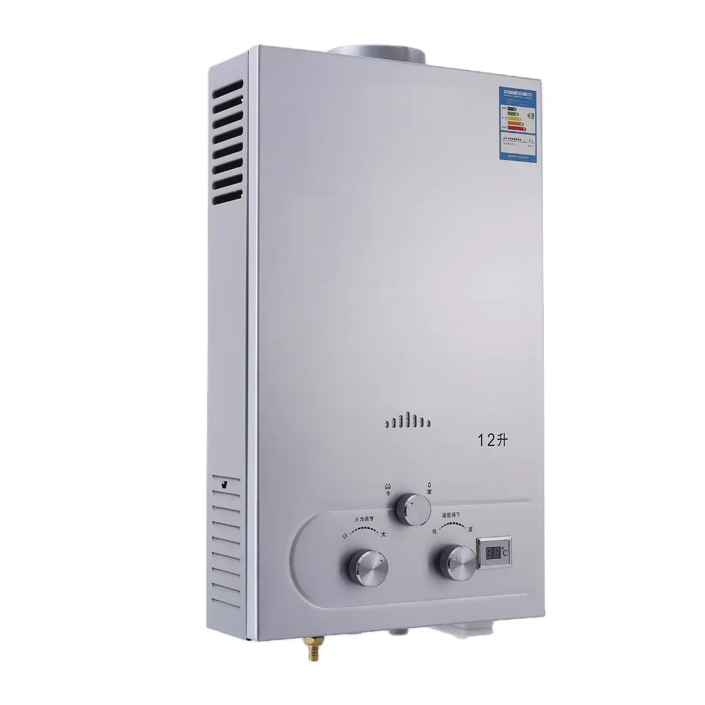 

Stainless Steel 12L CNG Gas Hot Water Heater Propane Tankless Instant Boiler