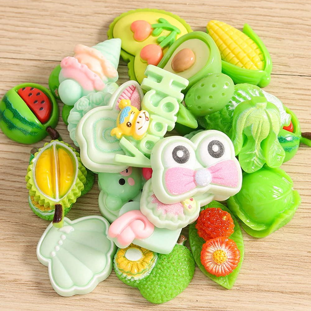 Tusember 20 Stück bunte, niedliche Harz-Anhänger mit Tieren, Früchten und Blumen für Ohrringe, Armbänder, Schlüsselanhänger, DIY-Schmuckherstellungszubehör – Detail 31