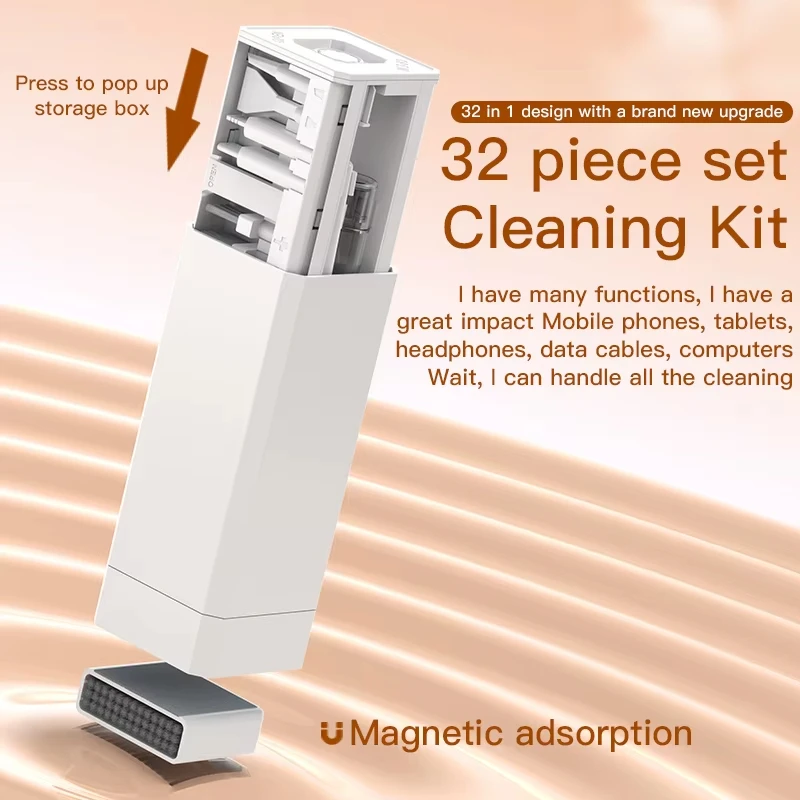 32 in1 Multifunctional Magnetic Cleaning Tool Kit for Mobile Phone PC Laptop Keyboard Camera  Earbuds iPad iPhone 15 