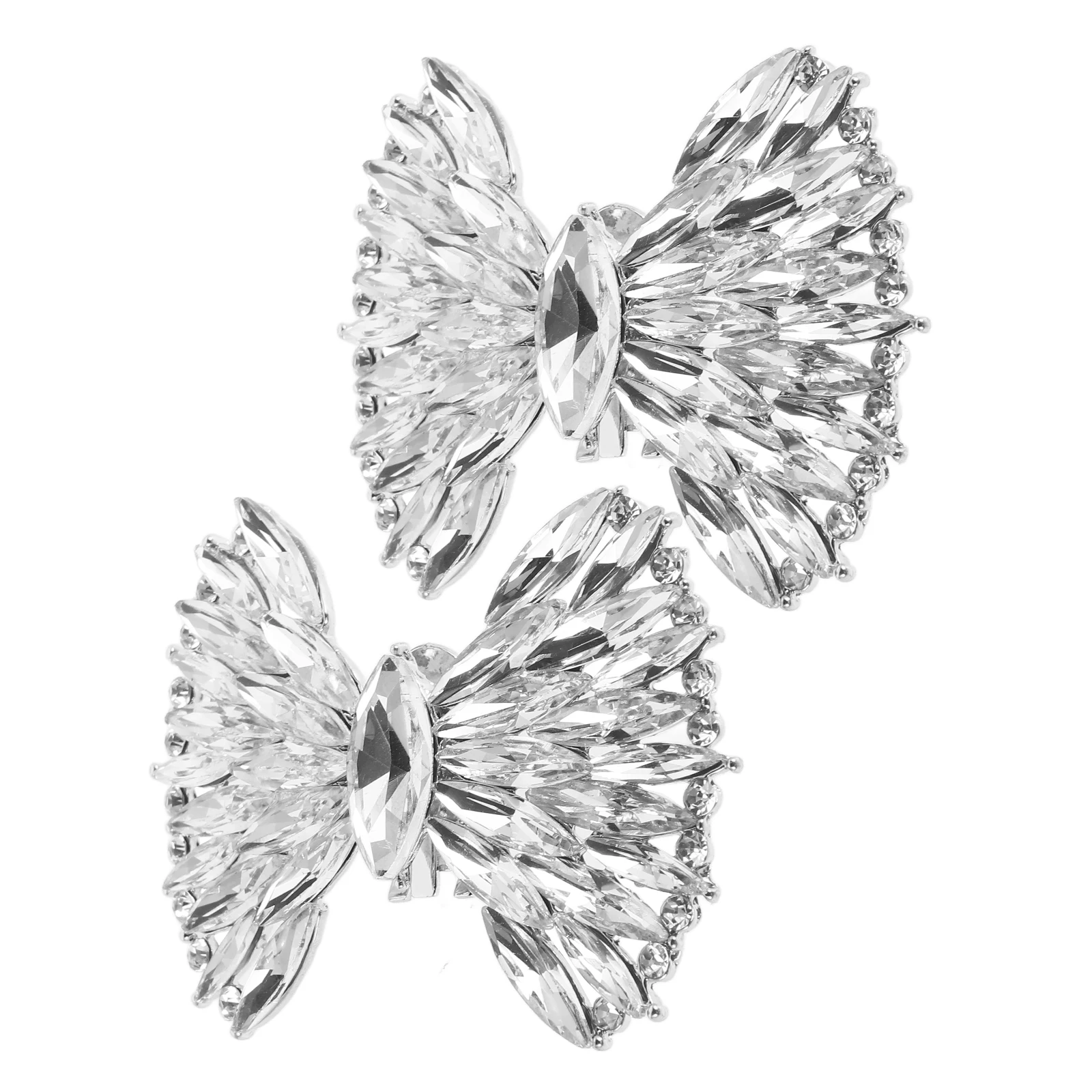 

2pcs Bling Bowknot Charms Decorative Clips Zinc Alloy Buckles Accessories For Women High Heel Pumps Elegant Jewelry Durable Shoe