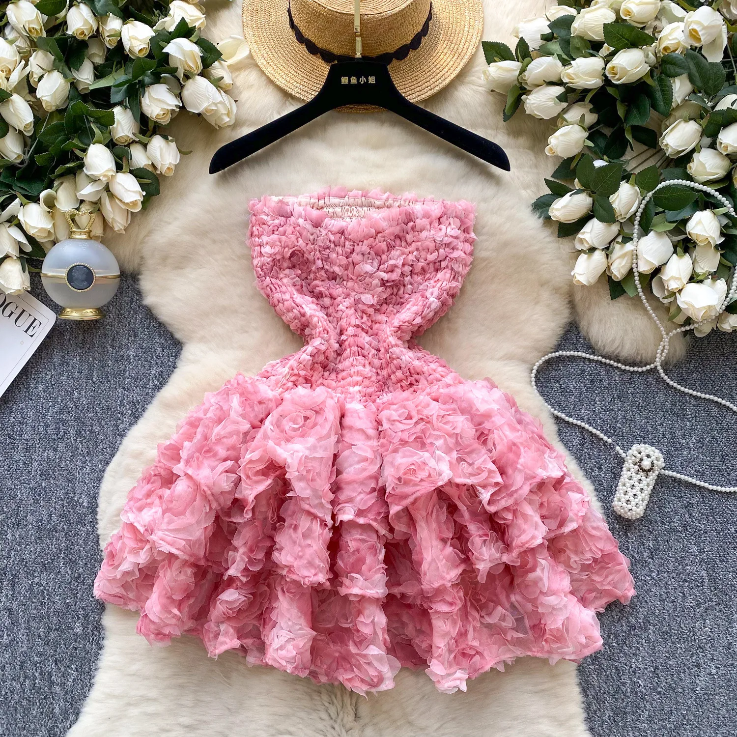 

Short Dress Women Gown Dresses Strapless Sleeveless A Line Vestidos Streetwear Elegant Splice Y2k Party Night Evening