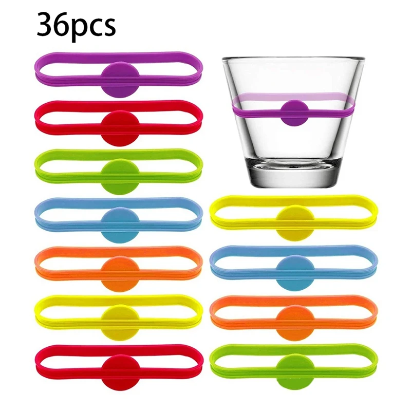 36 Wine Glass Marking Beer Glass Recognition Marking Beverage Marking Wine Bottles Label Ring