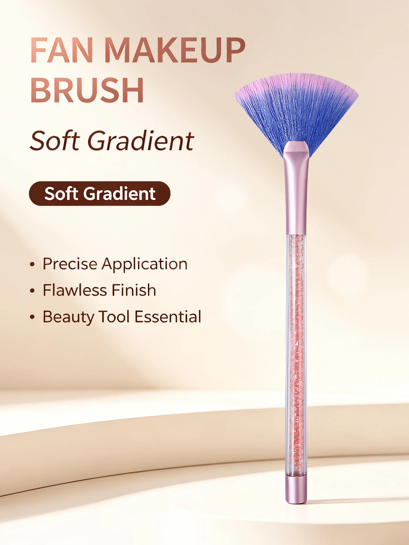1Pc Practical Facial Brushes Fan Shape Brush Flat Head Face Mask Applicator Soft Portable Mask Brushes Cosmetic Tools