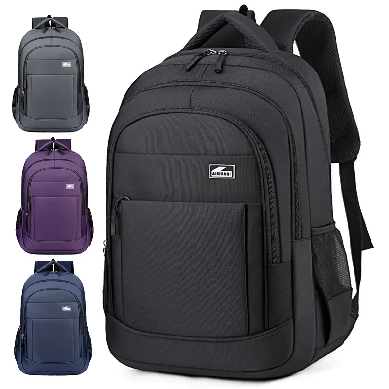 Business Laptop Backpack Multi Zipper Closure Padded Shoulder Strap Side Mesh Pocket Travel Backpack For Daily Office School
