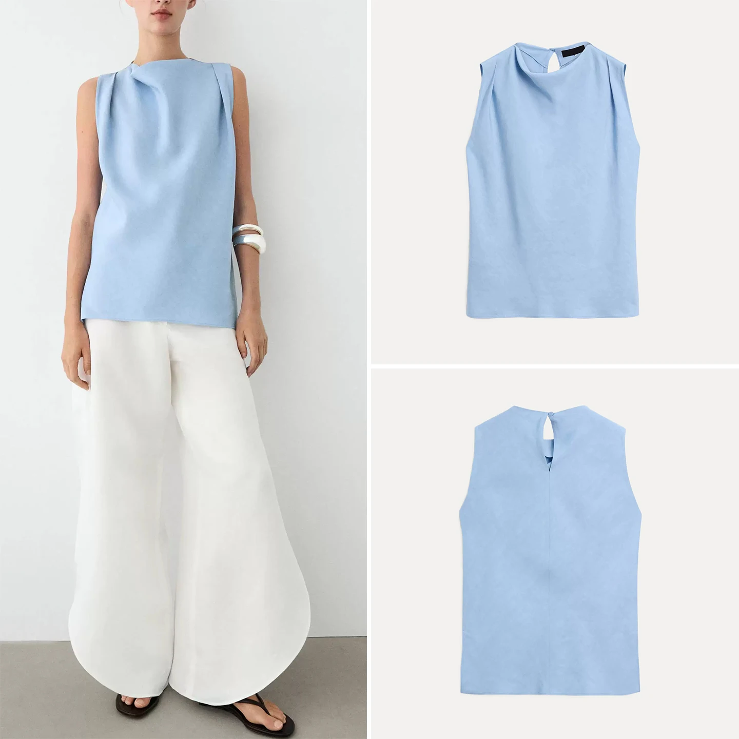 Women's Summer 2026 New Style Commute Wind Gored Trim Drifting Top ZADATA Brand Outerwear Regular Length Other Material 100%