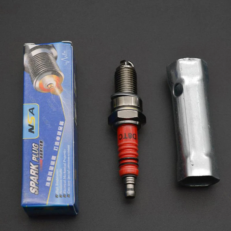 150W 10mm - 1Pc Motorcycle - Iridium Spark Plug Three Jaw Three-Pole Energy-saving Spark Plug For A7TC D8TC 110 125 ith Sleeve