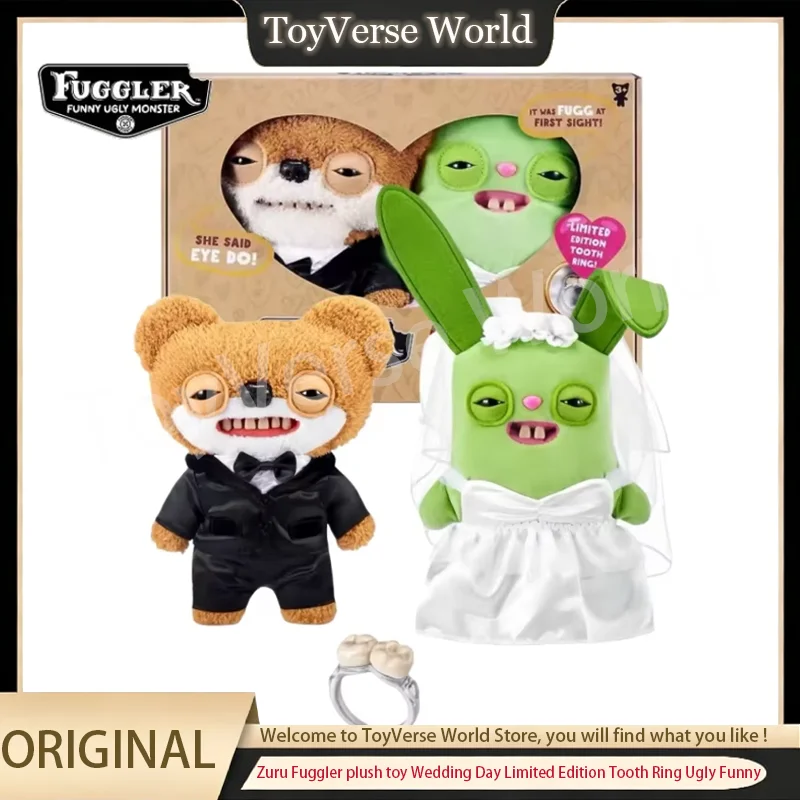 

Оригинальная плюшевая игрушка Zuru Fuggler: Лимитированная серия «Свадебный день» – Зубной монстр, Уродливый забавный монстр, Невеста и Жених. Памятный подарок на день рождения.