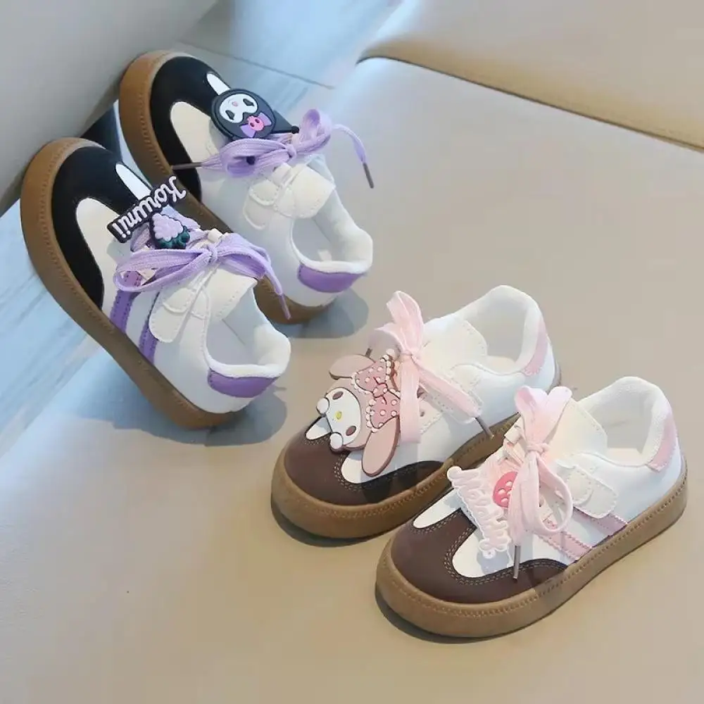 Cartoon Kuromi My Melody Sanrio Children's Casual Shoes Girls Board Shoes Anti-Slip Soft Bottom Kids Sport Shoes Boys Snearkers