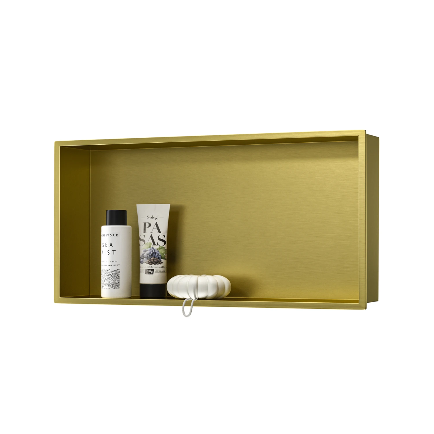 NEODRAIN 60x30 cm Modern Design Golden Shower Wall Niche Stainless Steel for Bathroom