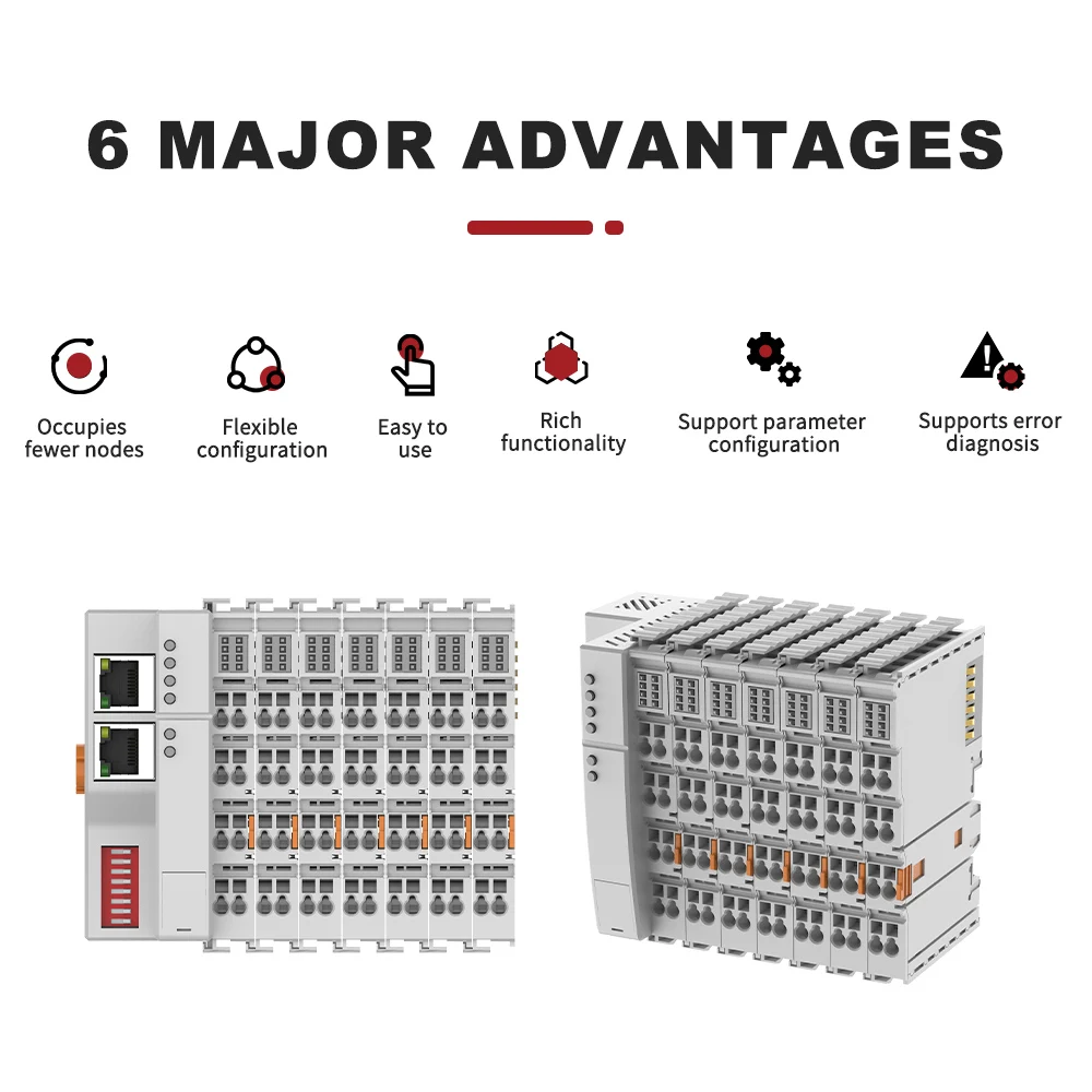 Module de sortie numérique largement utilisé Type PNP 16 canaux DO Module d'e/s à distance distribué EtherCAT LC2406