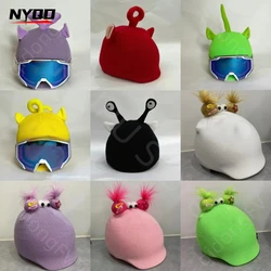 Ski Helmet Cover Personalized Snow Helmet Cover Cartoon Single Board Double Board Knitted Cute Paragliding Helmet Cover